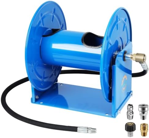 PWACCS Manual Pressure Washer Reel 150FTx3/8", 300FTx1/4" Power Hose Reel by PWACCS