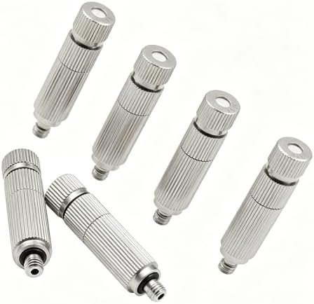 50pcs Dust Removal and Humidification Nozzles Brass Misting Nozzles Outdoor Cooling Systems Attachment for Mister and Misting for Plant Sprayer 5 sections Aperture0.5mm by Unknown