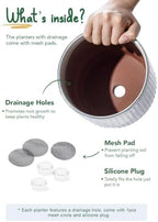 LE TAUCI Ceramic Pots for Plants, 8+6.7+5.5 Inch Plant Pots Indoor, Flower Pot with Drainage Holes, Medium Cylinder Planters for Indoor House Plants, Set of 3, Reactive Glaze White - Image 6