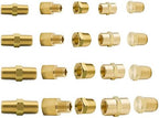 MeiChi 64pcs Brass Pipe Fitting Assortment Kits Hex Head Plug + Reducing NPT Adapter + Reducer Bushing + Hex Nipple + Hex Coupling for 1200 PSI by TLTOOLEGIN