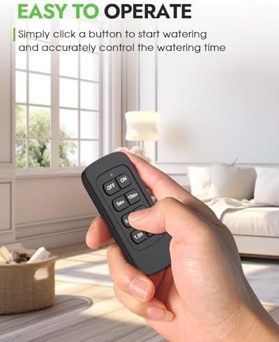 Insoma Remote Control Sprinkler Timer with Brass Inlet & Outlet, Garden Hose Timer Turns Water Off Automatically, Up to 120 Minutes of Run Time, for Faucet, Lawn, Drip, Soaker Hose, IP55 Waterproof - Image 6