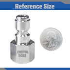 Essential Washer Stainless Steel ¼” Plug Female NPT | Pressure Washer Quick Connect Fittings | 5000 PSI | Set Of 6 - Image 5