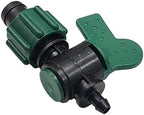 USA Made Premium Drip Tape 5/8" Tubing x 1/4" Barb Adapter Irrigation Connector Fitting With Shut Off Valve (10) - Image 2