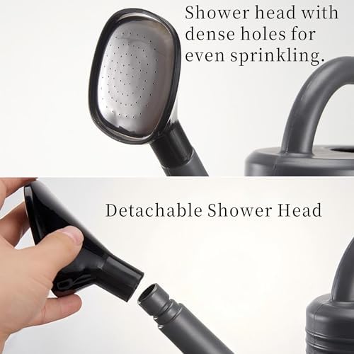 Household Water Can, 8L Large Capacity Long Spout Thickened Plastic Watering Can Plant Watering Device for Garden Home Use (Gray) - Image 3