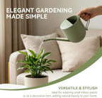 Gray Watering Can 50oz Stainless Steel for Indoor Plants - Image 5