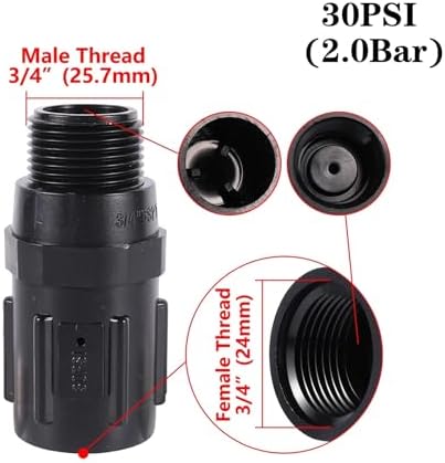 15-45psi Water Pressure Regulator Drip Valve 3/4 Inch Bsp Thread Garden Agriculture Irrigation Reducing(30PSI (2.0Bar)) - Image 2