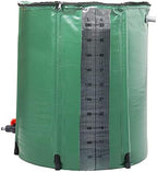 Collapsible Rain Barrel, 45 Gallon Portable Rainwater Collection System, Rain Catcher Barrel with Volume Scale Mark, Spigots and Overflow Kit, Rain Water Barrel Collector for Garden, Green by BNSPLY