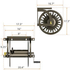 GOFORWILD Wall Mount Garden Hose Reel, Holds 200-Feet of 5/8-Inch Hose - Image 2