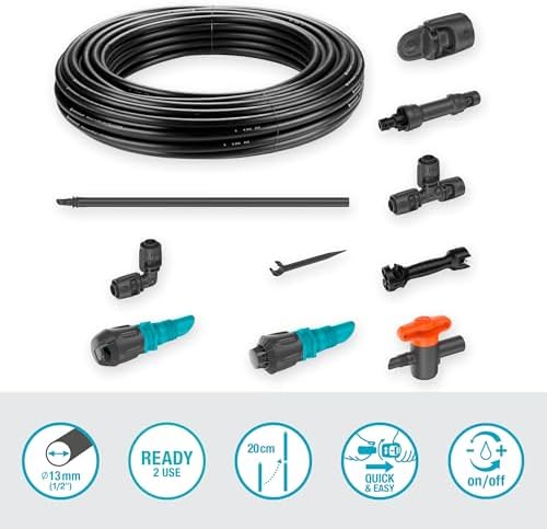 Gardena Micro-Drip-System Drip Irrigation Set Vegetable/Flower Bed (60 m²): Starter Set, Ready to use, Water-Saving Irrigation System, Simple & Flexible Connection Technology (13450-20) - Image 2