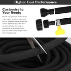 Heavy Duty Soaker Hose 150FT 1/2 Inch Rubber Garden Drip Irrigation Hose with Solid Brass Connector Water Saving Linkable Soaker Hose for Garden Bed Flower Vegetable Lawn - Image 4