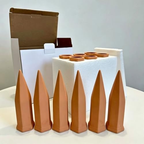 Automatic Water Spikes 6 Pack Ceramic Plant Watering Tools Drip Irrigation Device Terracotta Watering Stakes - Image 4