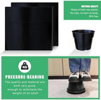 RooTrimmer 12 Pack Plant Pots, 8 Inch Plant Planter with Clear Saucer, Plastic Pots for Plants Indoor and Out Door Such as Strawberry, Herb and Flowers (Black) - Image 3