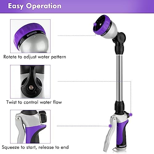 RESTMO Heavy Duty Metal Hose Wand, Watering Wand for Garden Hose - Image 3