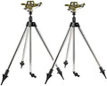 360 Degree Automatic Garden Sprinklers Tripod Base Watering Grass Lawn Nozzle Rotating Water Sprinkler Irrigation System Landscape Gardening (Color : 1pcs) (2pcs) by Unknown