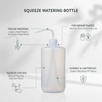 Squeeze Watering Bottle with Long Curved Nozzle for Precise Indoor Plant Care (1 PC) - Image 4