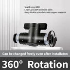 1/2 Push to Connect Ball Valve Union Air Flow Control Valve Quick Connect Tube Fittings Pneumatic Valve Air Hose Fittings 10pack - Image 3