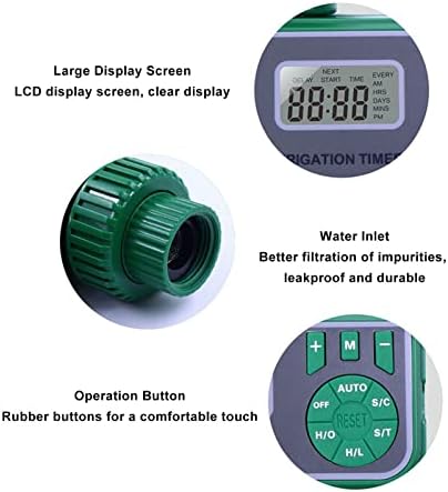 Smart Garden Hose Timer Automatic Watering System with LCD Display Leak Proof Design Multiple Programming Options for Outdoor Plants Irrigation 3/4 Inch ABS Plastic Durable - Image 7