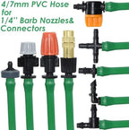 4/7mm Watering PVC Hose, for Garden 1/4inch Tubing Pipe 1/2'' and 3/4'' Connector Fit Plants Irrigation System Kit Greenhouse 5-50M (Color : 20M, Size : 1/4'') - Image 5