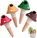 KBCSUN Self Watering Spikes Mushroom Shape, 4 Pack Self Watering Globes Terracotta Plant Watering Stakes for Indoor Plants Accessories Home Decor by KBCSUN