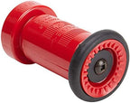 Heavy Duty Plastic 1 1/2" Fire Nozzle (NH) with Durable Rubber Bumper - Red - Image 4