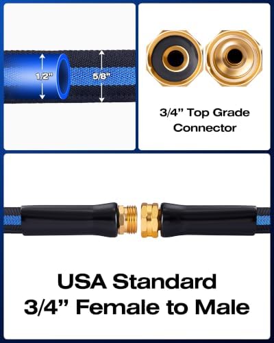 Flexible Garden Hose 100 FT, Ultra Lightweight Water Hoses - Image 6