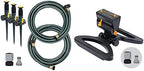 Melnor 65191AMZ Adjustable Spike Set Sprinkler Bundle, Green, Yellow & 65131AMZ Mini Oscillator Sprinkler Bundle, Black, Yellow by Melnor