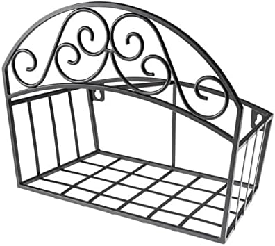 Liberty Garden Products 241 Decorative Black Garden Hose Butler with Shelf, Holds 125-Feet 14 x 6.7 x 11.5 by LibertyGardenProducts