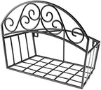 Liberty Garden Products 241 Decorative Black Garden Hose Butler with Shelf, Holds 125-Feet 14 x 6.7 x 11.5 by LibertyGardenProducts