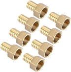 8pcs Brass Hose Barb Fittings 3/4" Hose Barb to 3/4" NPT Female by Kozelo
