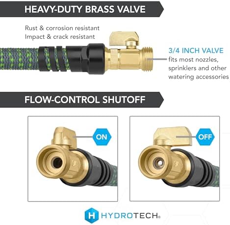 HydroTech 50 ft Expandable Burst-Proof Garden Hose, 5/8 in Diameter - Image 3