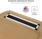 RTS Home Accents 50-Gallon Rain Barrel, Flat Back Rain Water Collection Barrel, Stand Included, Oak Color - Image 2
