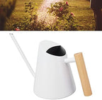 Ceramic Pot Watering Can with Long Spout and Wooden Handle for Indoor Outdoor Plants Bonsai Gardening Essential Tool Elegant Durable Design - Image 2