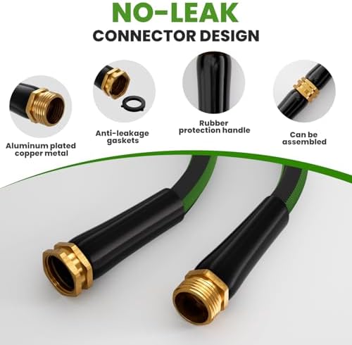Garden Hose 100 FT, Non-Expanding Water Hose, Lightweight Flexible, Kink-Resistant & Burst-Resistant, High Pressure Garden Hose for Lawn, Garden, Car Wash & Outdoor Cleaning - Image 2