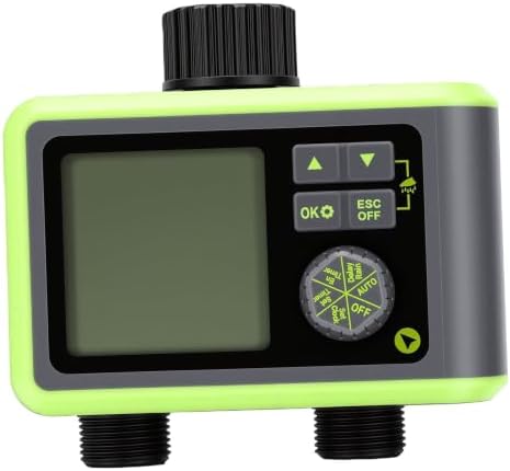 banapoy Sprinkler Timer 2 Zone Rain Sensor Auto Shutoff Programmable by Facilitateyourlife
