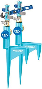 Aqua Joe AJ-ISH-2PK Indestructible Zinc Impulse 360 Degree Sprinkler W/Step Spike, Customizable Coverage, 1,400 Sq. Ft. Max Coverage, 2 Pack - Image 4