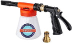 Car Foam Gun Foam and Adjustable Car Wash Sprayer with Adjustment Ratio Dial Foam Sprayer Fit Garden Hose for Car Home Cleaning and Garden Use 0.23 Gallon Bottom by Wnew
