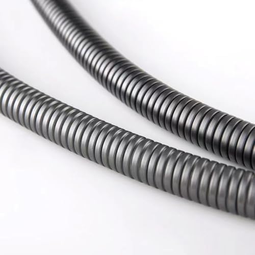 1.5m/2m Heavy-Duty Stainless Steel Shower Hose - Flexible, Anti-Explosion, Durable Gunmetal Grey Water Pipe - 200cm Length, 1 PC for Ultimate Shower Experience - Image 3