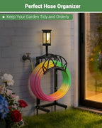Garden Hose Holder with Solar Light, Freestanding Hose Stand for Outside - Image 6
