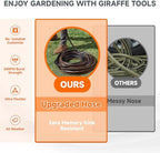 Giraffe Tools Garden Hose 5/8", Custom Length, Heavy Duty, No Kink, Flexible and Hose Splitter with Shut-Off Valves | Solid Brass, 3/4" GHT, Outdoor Faucet - Image 7