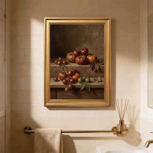 Gold Vintage Framed Tomato Still Life Wall Art, Rustic Kitchen Print - Image 5
