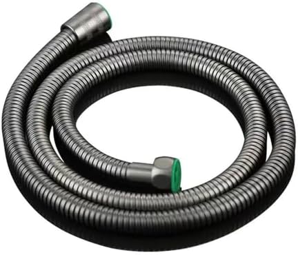 1.5m/2m Heavy-Duty Stainless Steel Shower Hose - Flexible, Anti-Explosion, Durable Gunmetal Grey Water Pipe - 200cm Length, 1 PC for Ultimate Shower Experience by Unknown