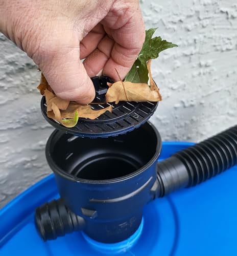 UFO Rain Barrel 4" Mini Docking Diverter with Overflow Hose for Poly Drums (Black) - Image 7