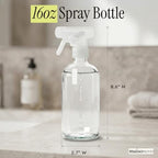 MaisoNovo Clear Glass Spray Bottle for Plants | 16.9 Oz, Pack of 2 - Image 3