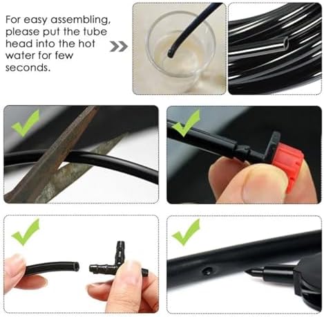 Ship accessories 4/7mm Hose Garden Watering 1/4" PVC Hose Micro Drip Irrigation Pipe Tubing Lawn Balcony Plants Flower Irrigation accessories(1/4''_20M) - Image 5