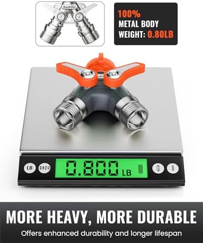 RAINPOINT 2 Way Hose Splitter with 2 Pack 3/4" GHT 90 Degree Hose Elbow - Image 6