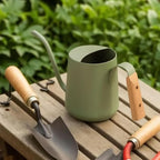 IMEEA 33oz Indoor Watering Can Stainless Steel Wooden Handle Long Spout - Image 2