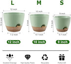 QRRICA 12/10/9 Inch Self Watering Pots for Indoor/Outdoor Plants - Image 3