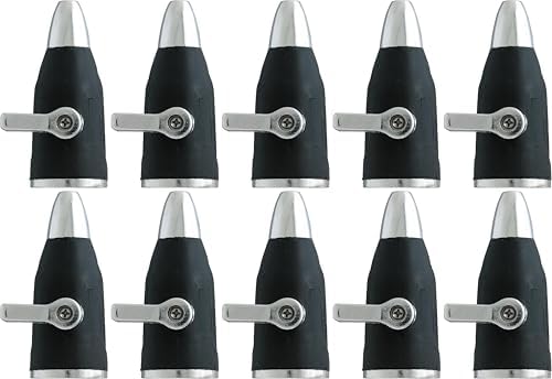 Generic 10-Pack Hose-End Zinc Sweeper Nozzle with Shut Off, Black by Unknown