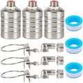 3 Pack Water Float Valve For Water Tank,1/2" to 3/4'' Fully Automatic Water Level Control Float Valve, 304 Stainless Steel Water Trough Float Valve For Water Tank Pool Livestock Troughs Distille by BREADEEP
