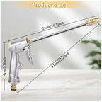 Heavy Duty Metal Garden Hose Nozzle High Pressure Pistol Grip Sprayer 4 Spray Modes Handheld Water(SIZE B) - Image 2